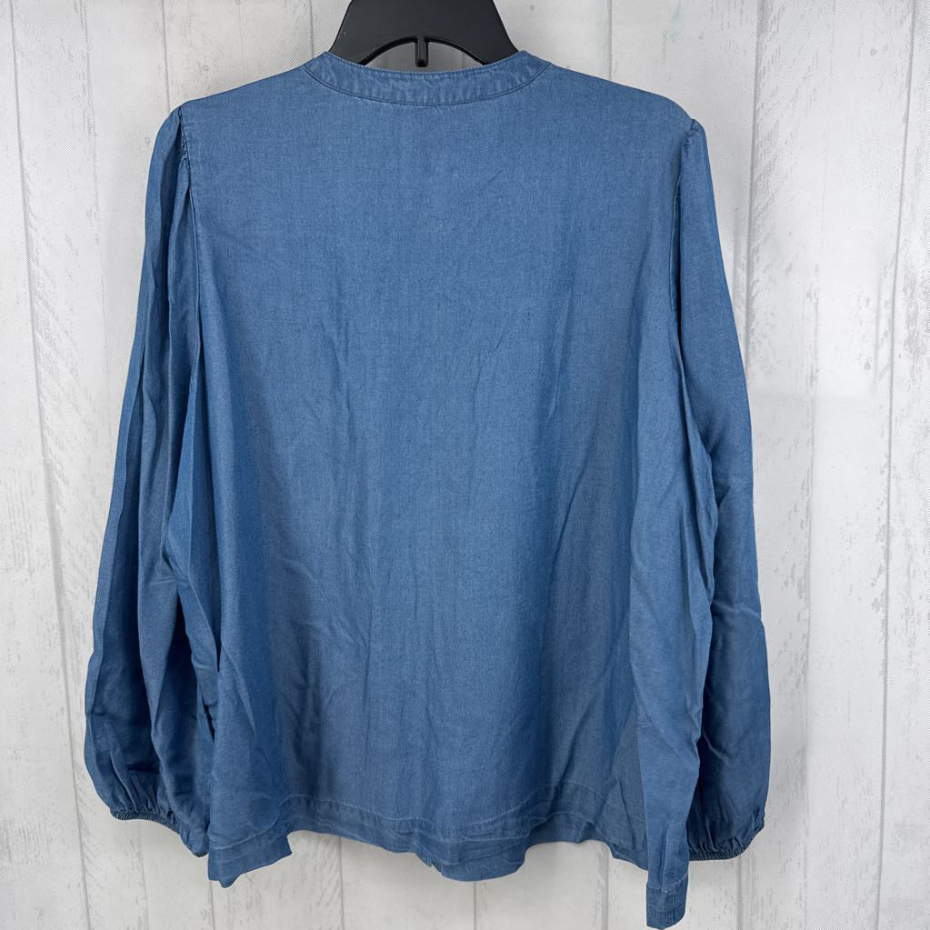 R48 L button down l/s denim top