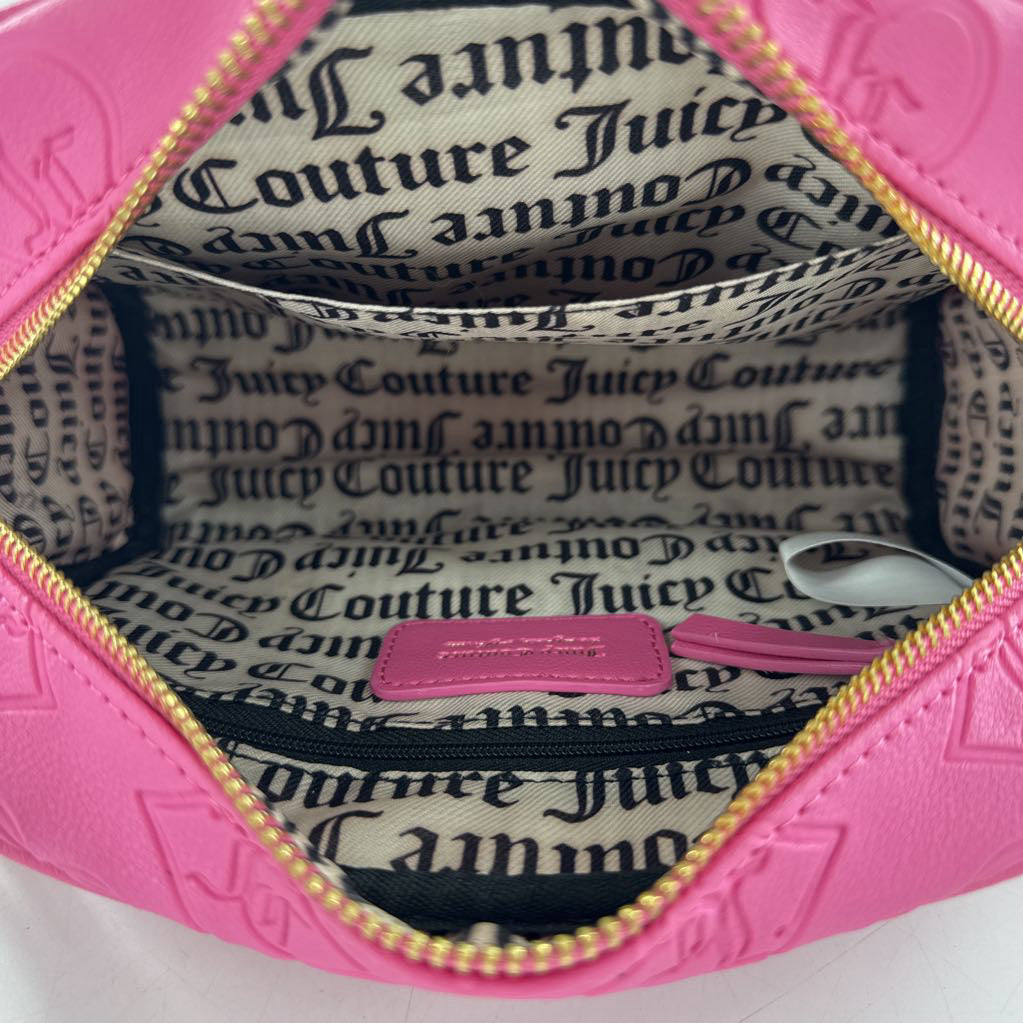 embossed heart chain up camera bag