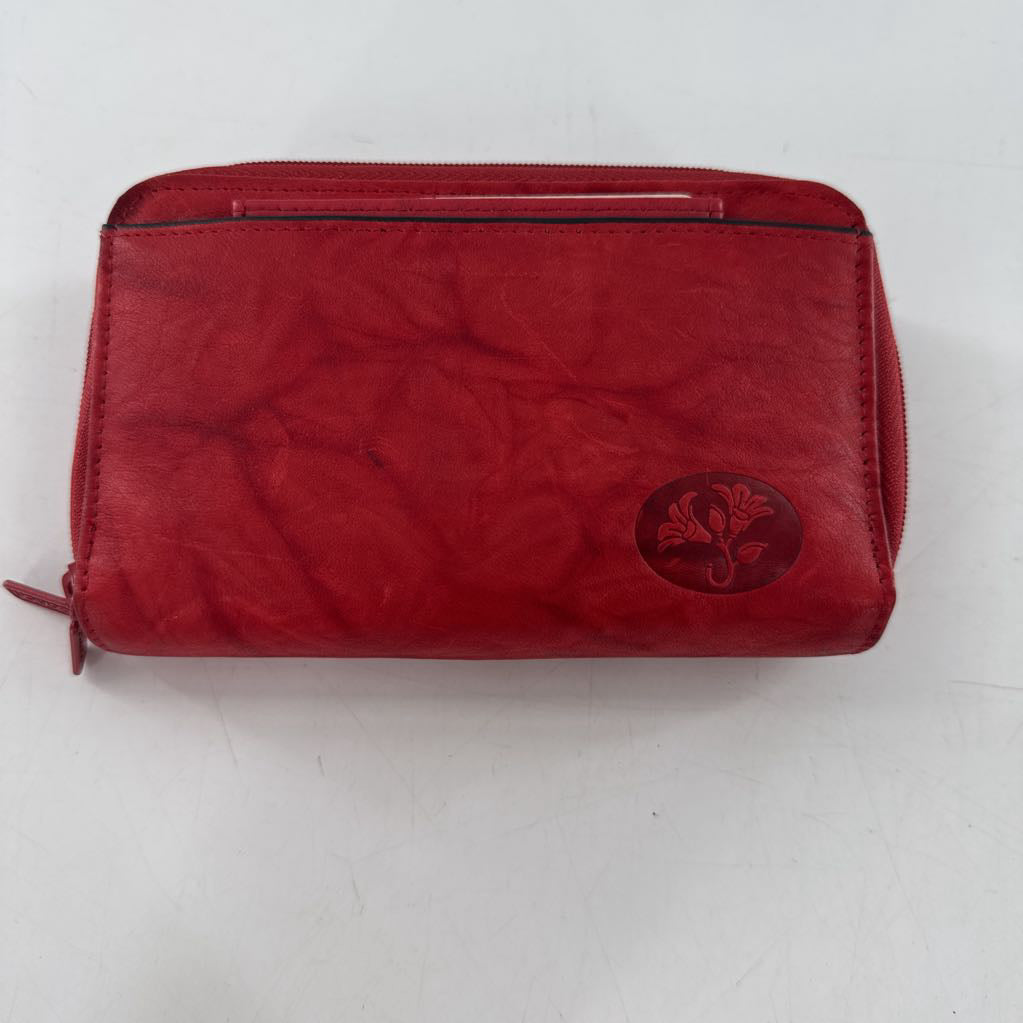 leather zip-around wallet