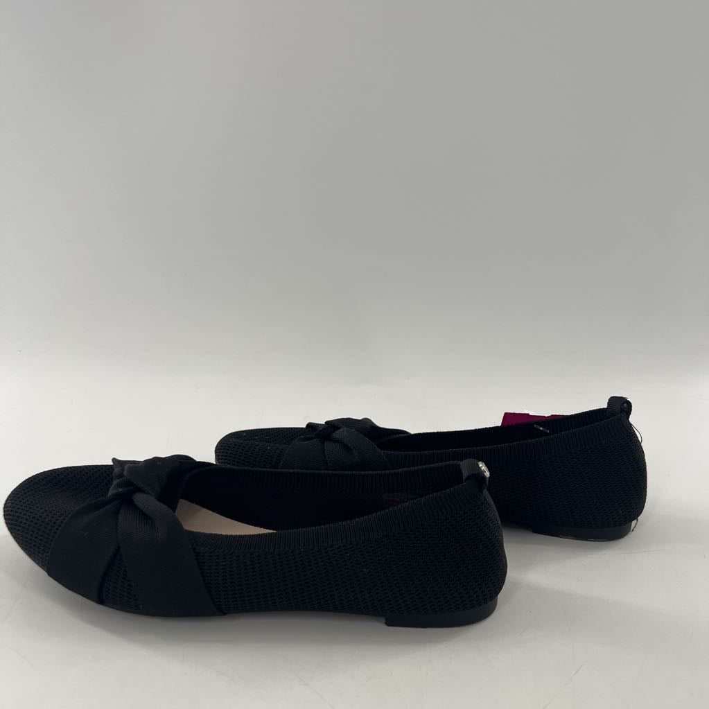 6 knit bow slip-on flats