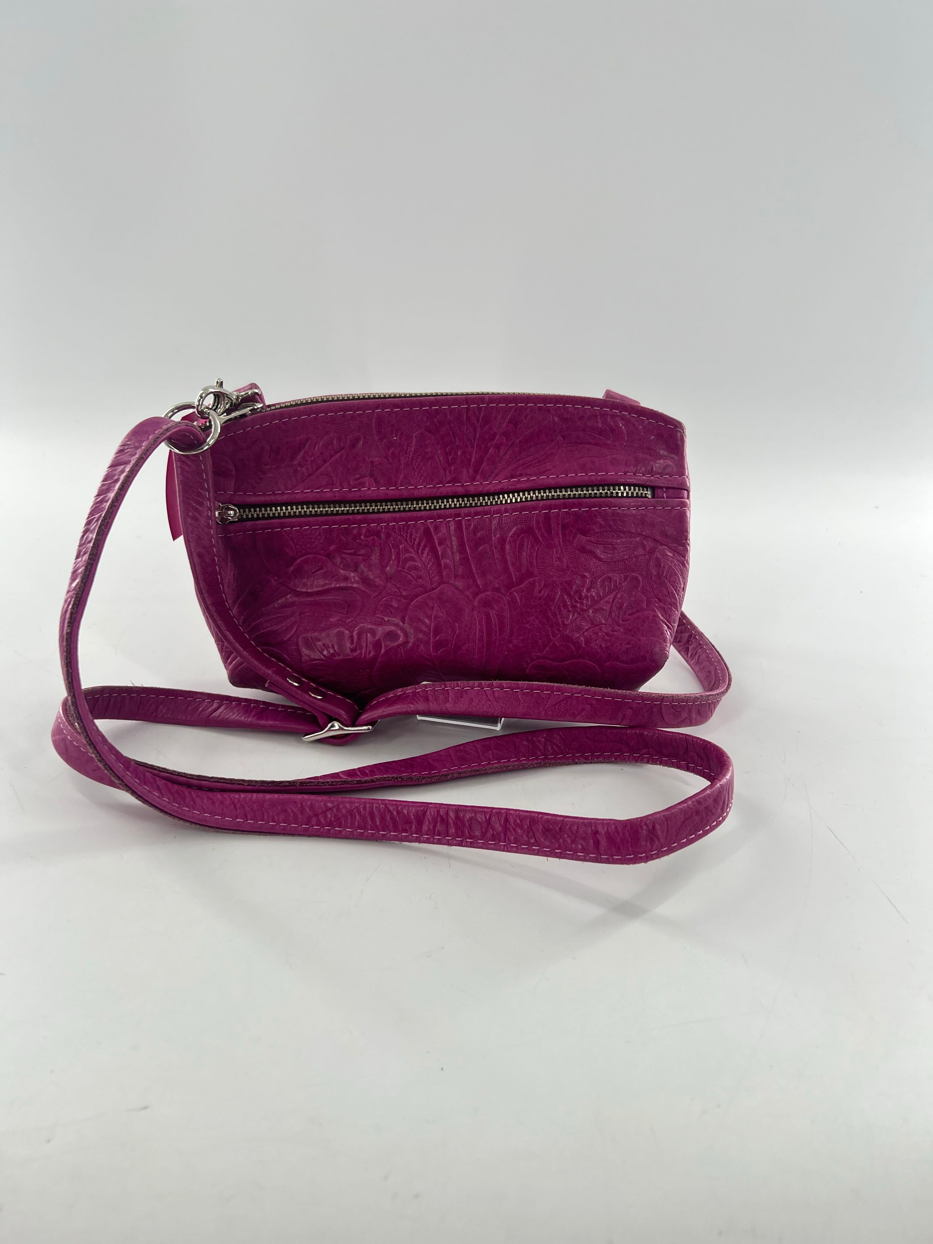 floral leaf tooled embossed crossbody