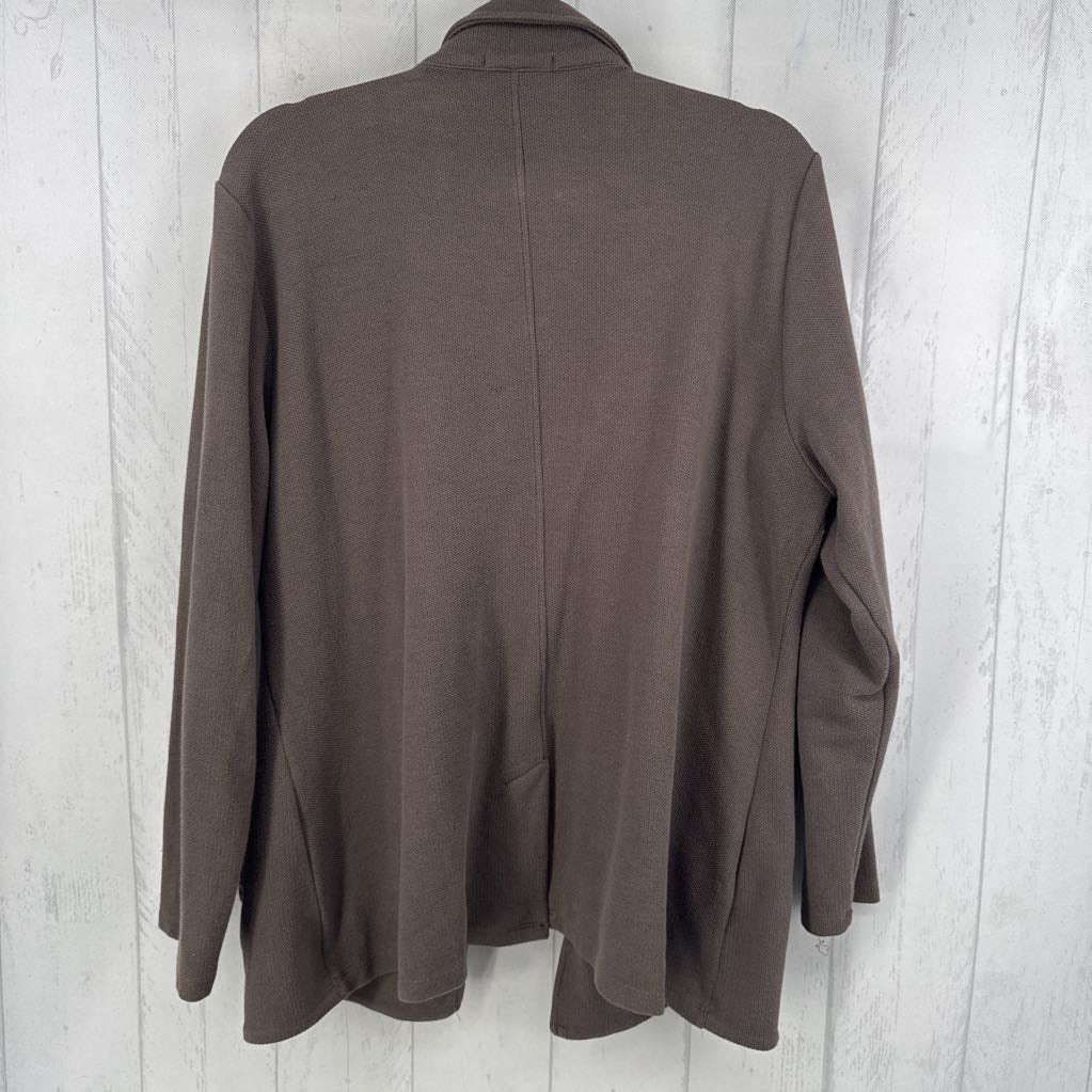 XXL l/s open knit blazer