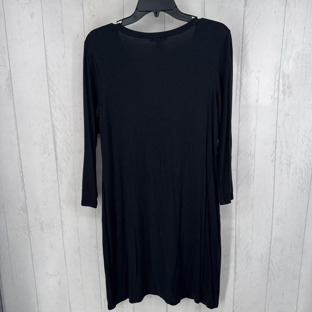L l/s v-neck dress