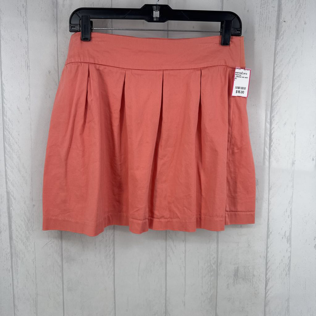 L pleated mini skirt