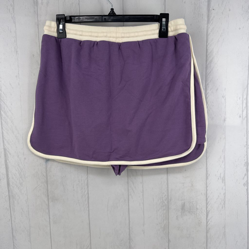 L thick elastic waistband side split skort