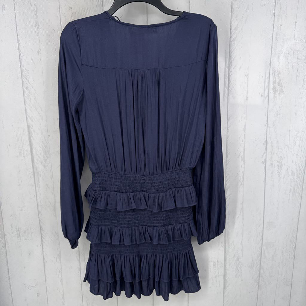 M ruffled smocked l/s dress