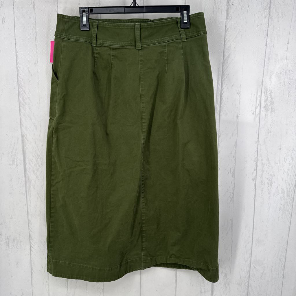 12p front slit midi skirt