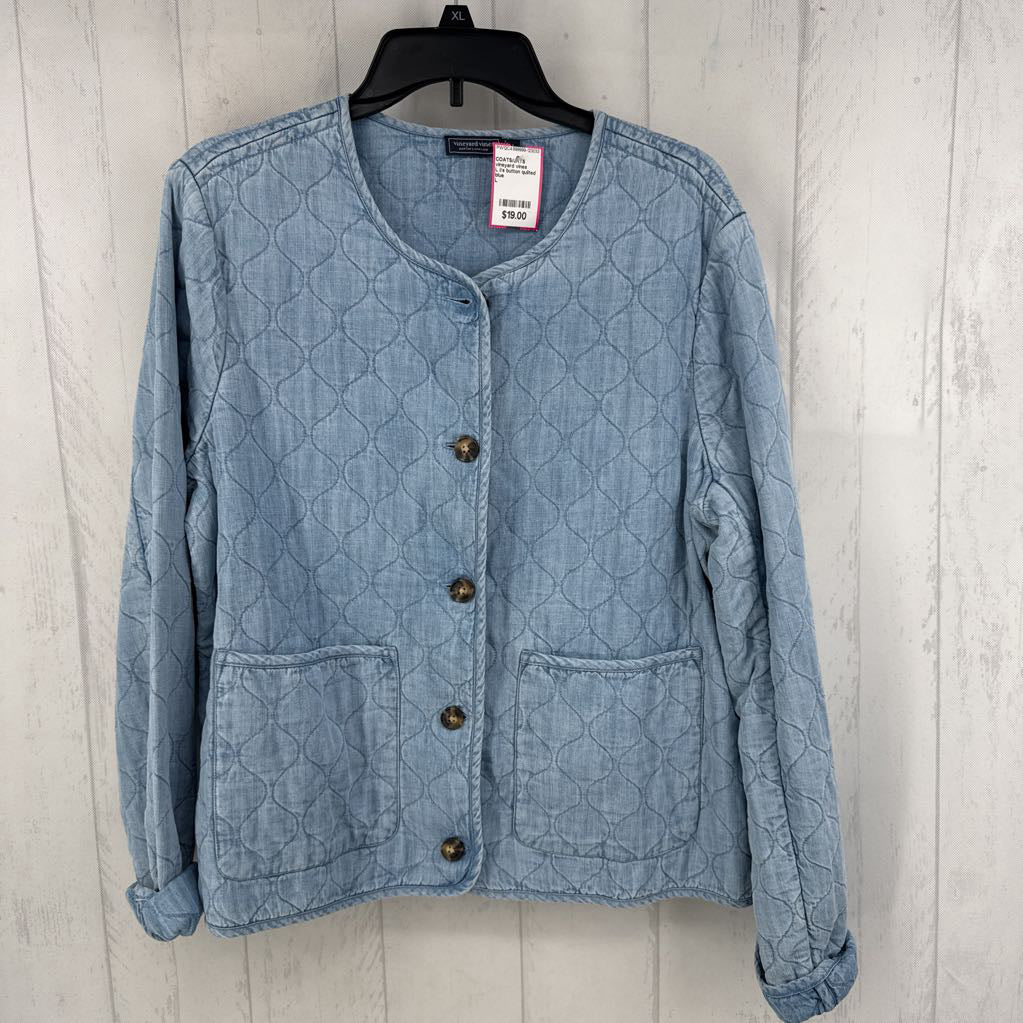 L l/s button quilted jacket