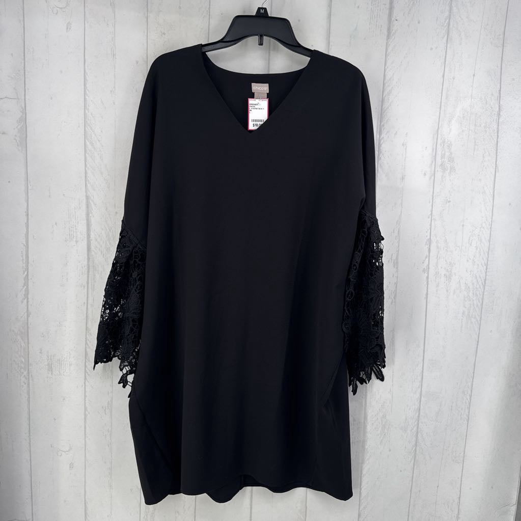 L crochet lace v-neck dress
