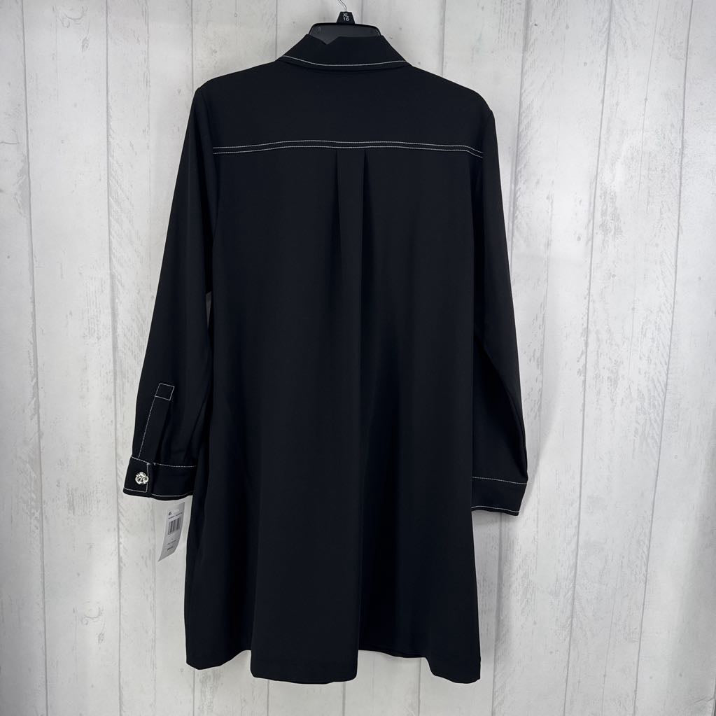 R89 L l/s half button shirt dress
