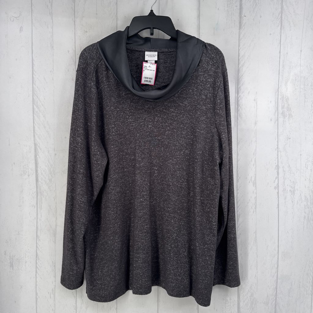 L l/s cowl neck top