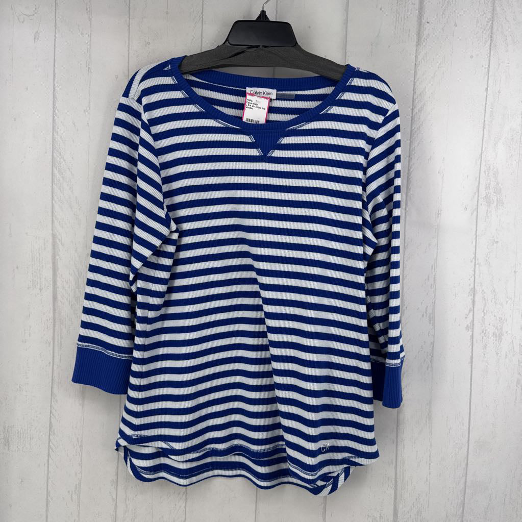 L 3/4 slv stripe top
