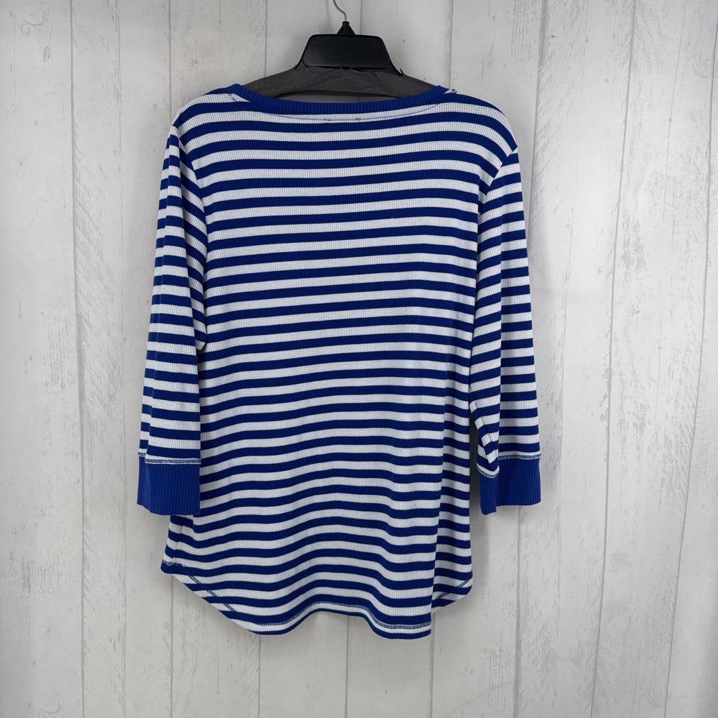 L 3/4 slv stripe top