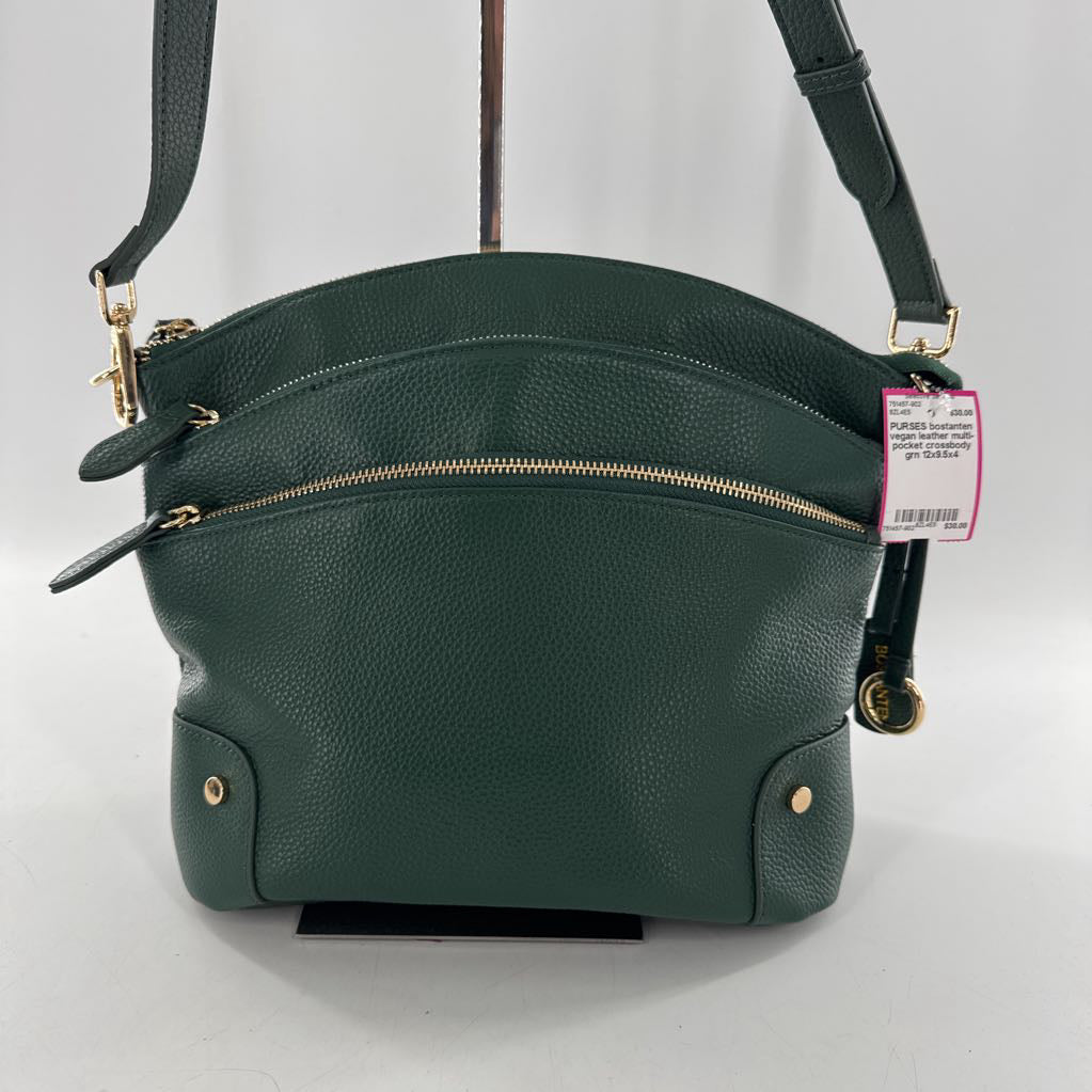 vegan leather multi-pocket crossbody