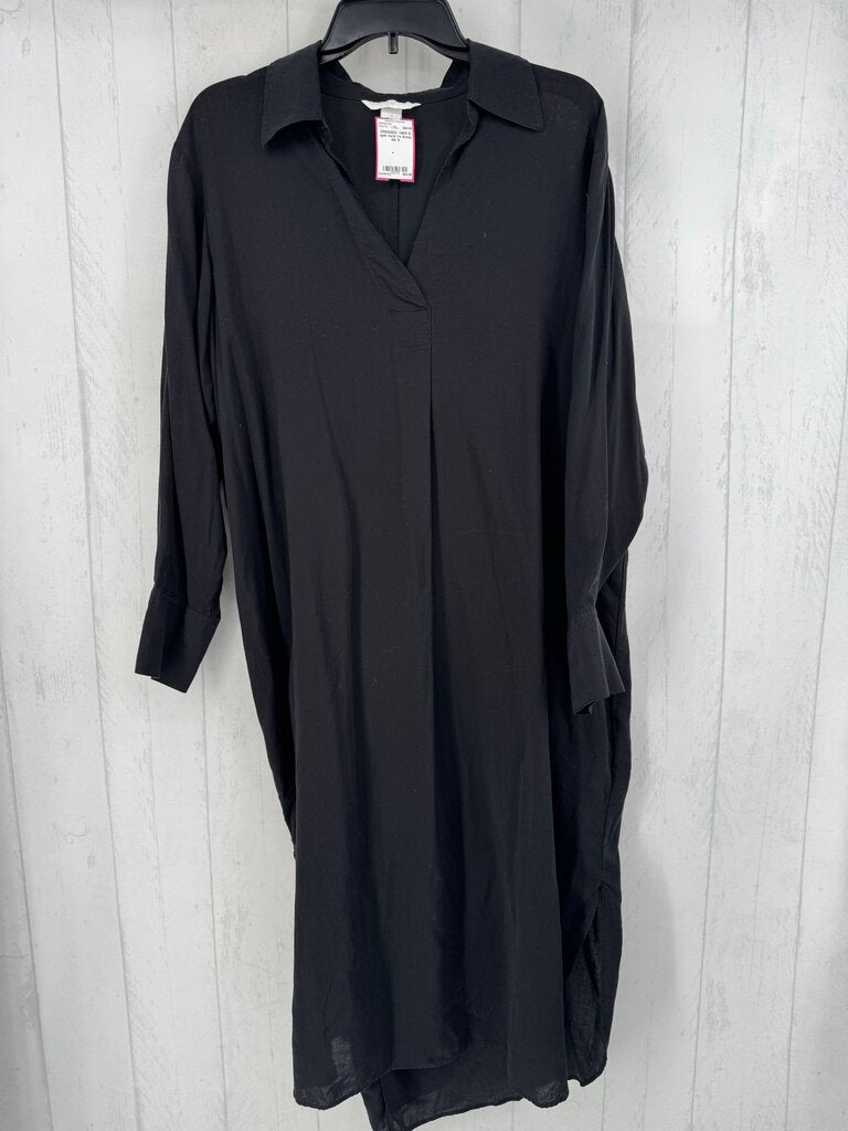 S split neck l/s dress