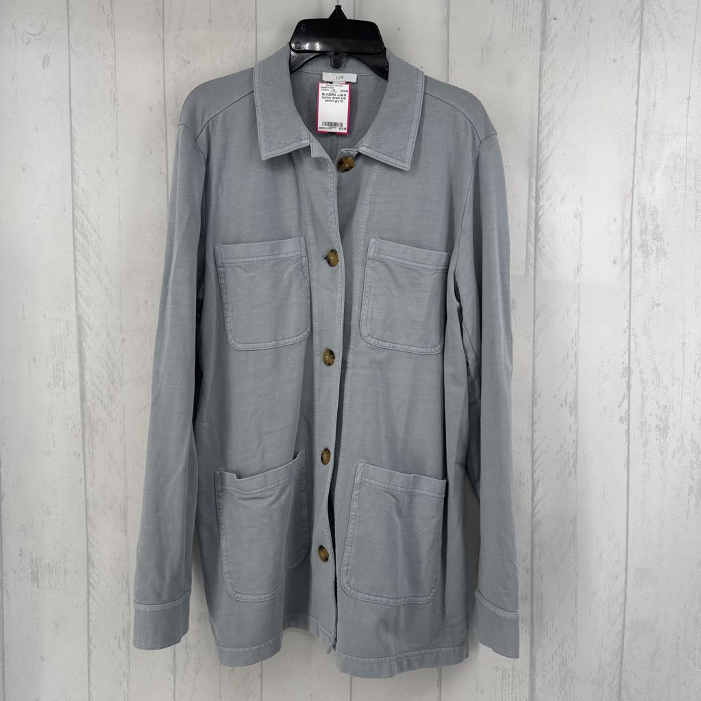 M button down knit jacket