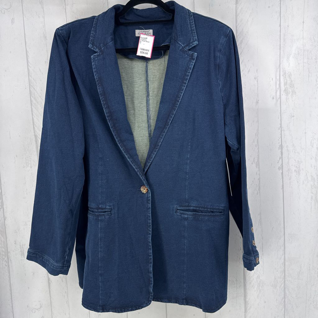 1X denim blazer