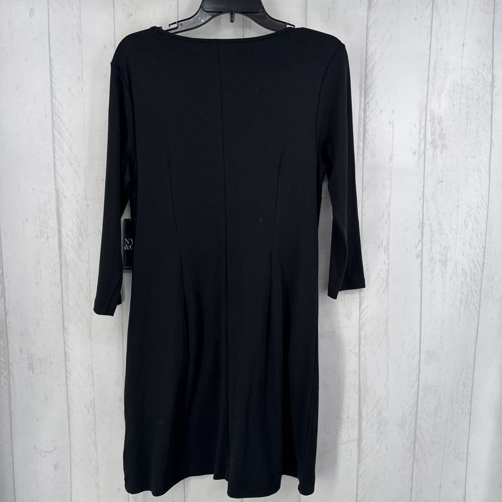 R40 S v-neck 3/4 3/4 slv dress