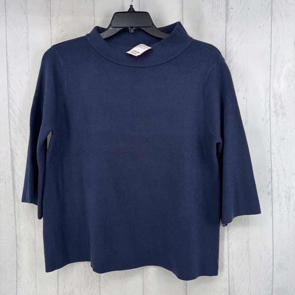 M mock neck 3/4 slv sweater