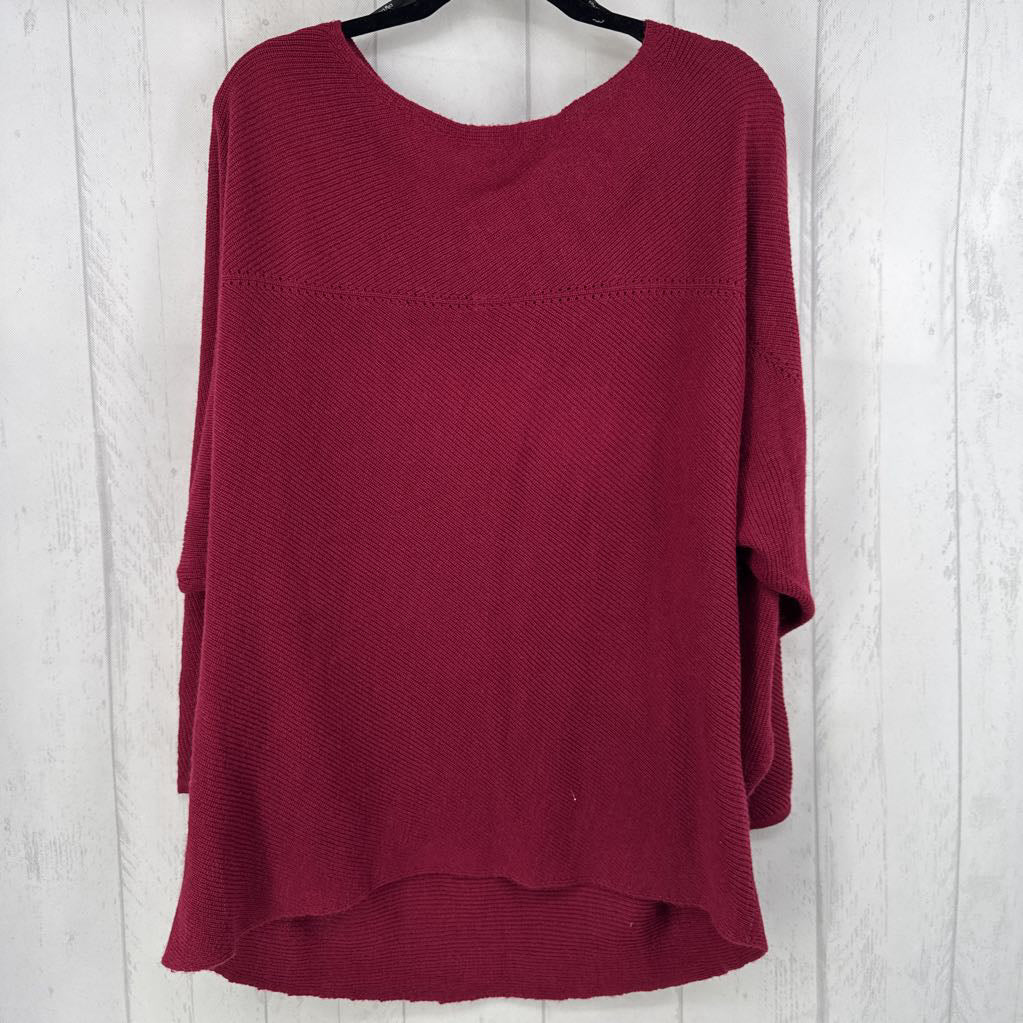 S rib knit bateau neck top
