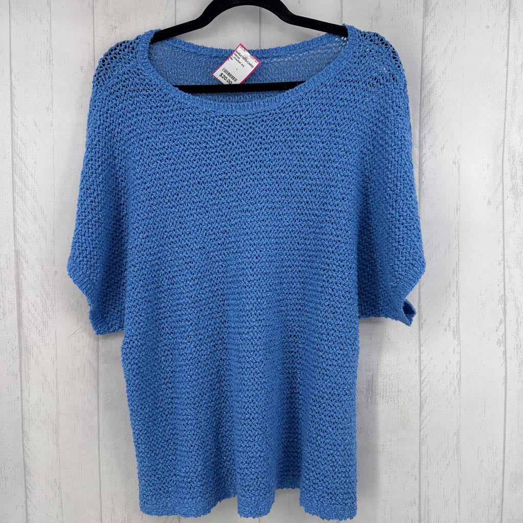 L crochet s/s sweater