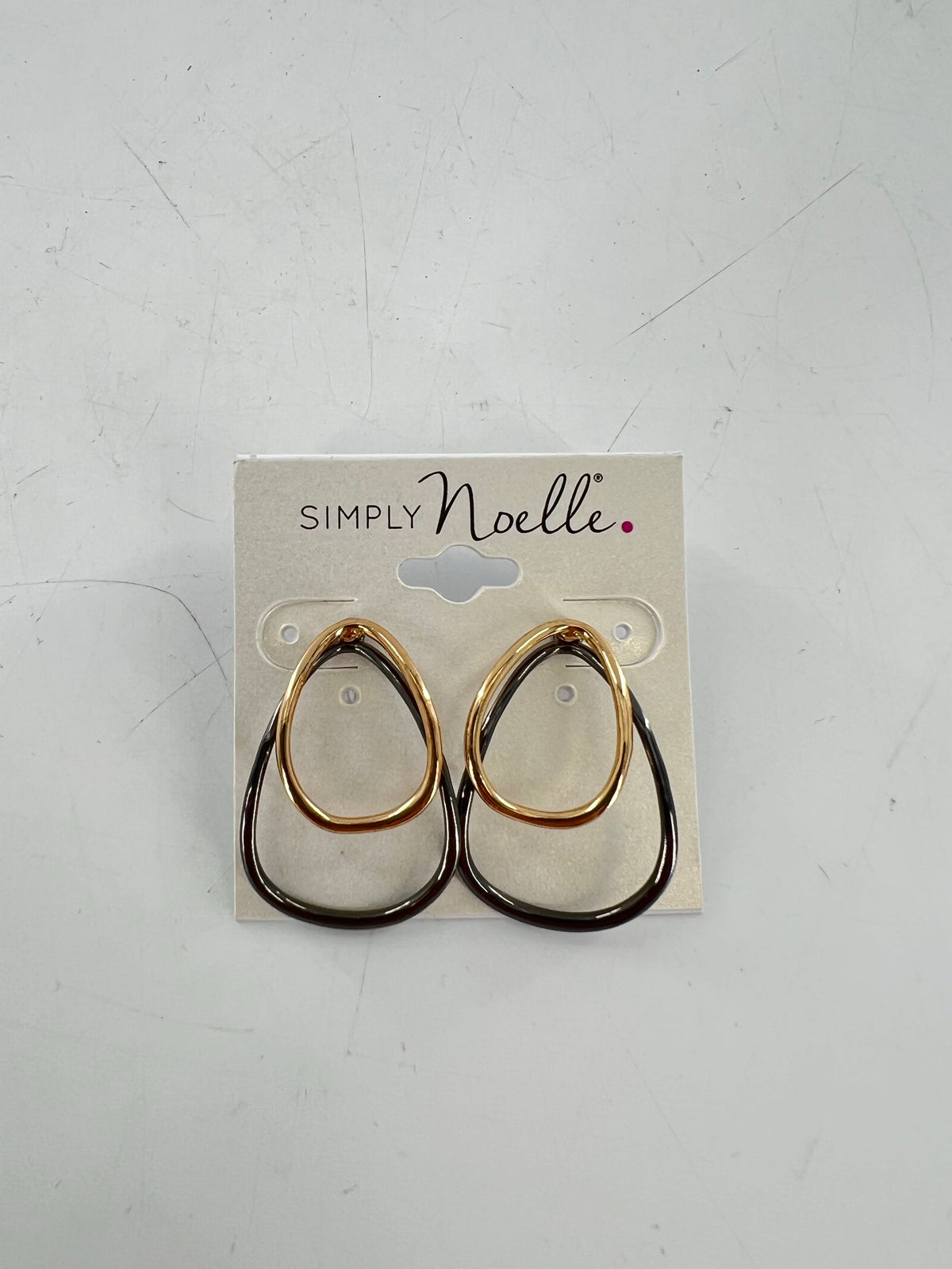 mixed metals drop earrings