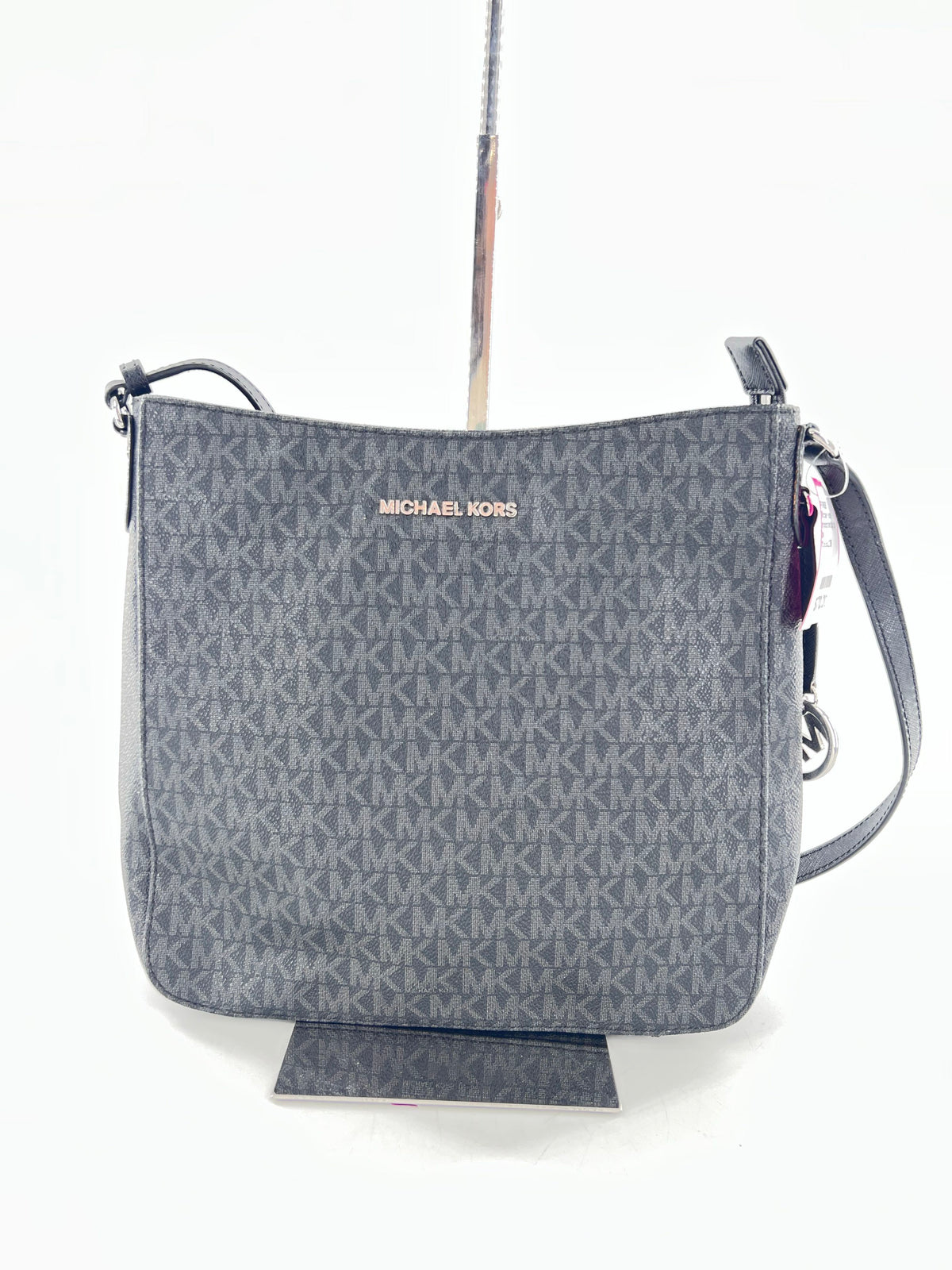monogram top zip buckle strap crossbody