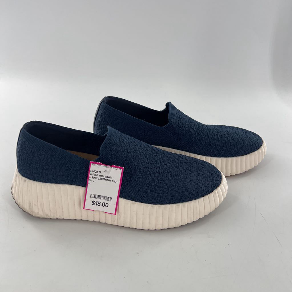 8 knit platform slip-on sneaker