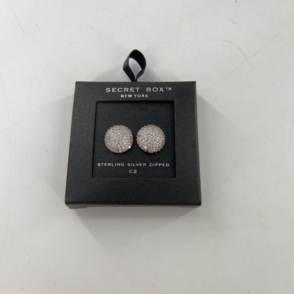sterling silver dipped cz earrings