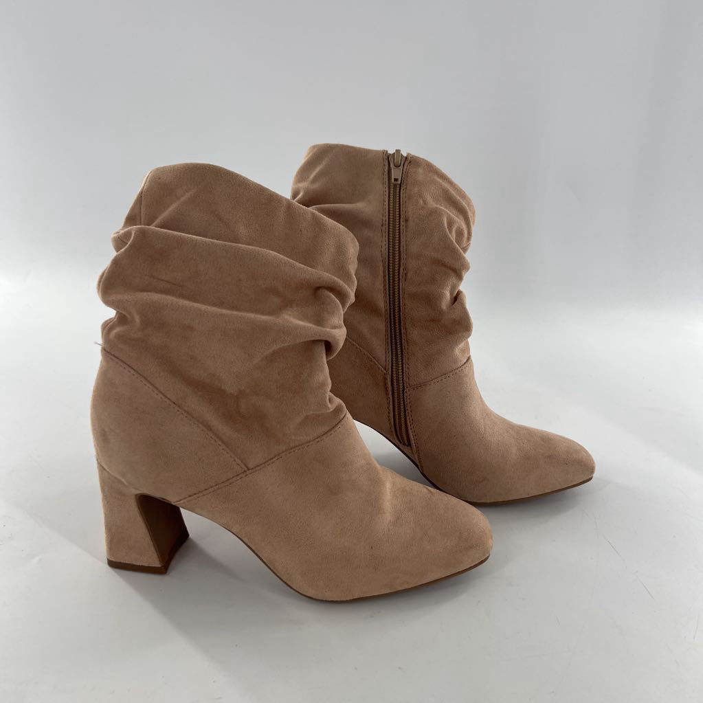 6 faux suede high heel slouchy boot