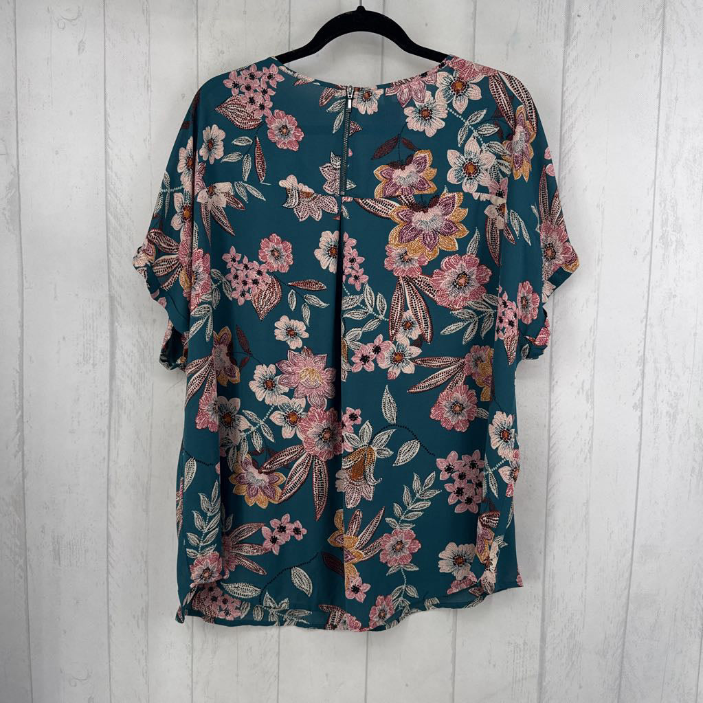 2X flo print s/s top