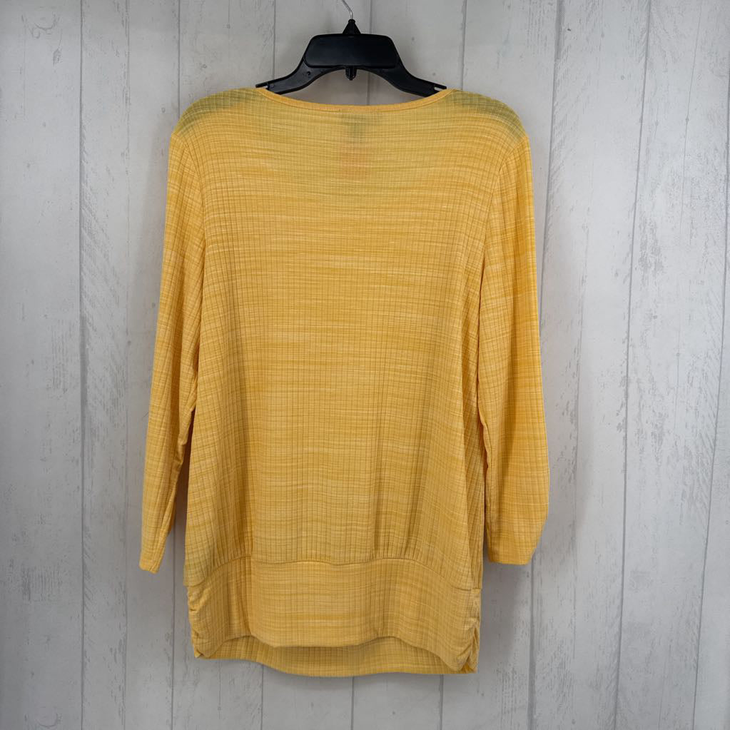 L ribbed 3/4 slv top