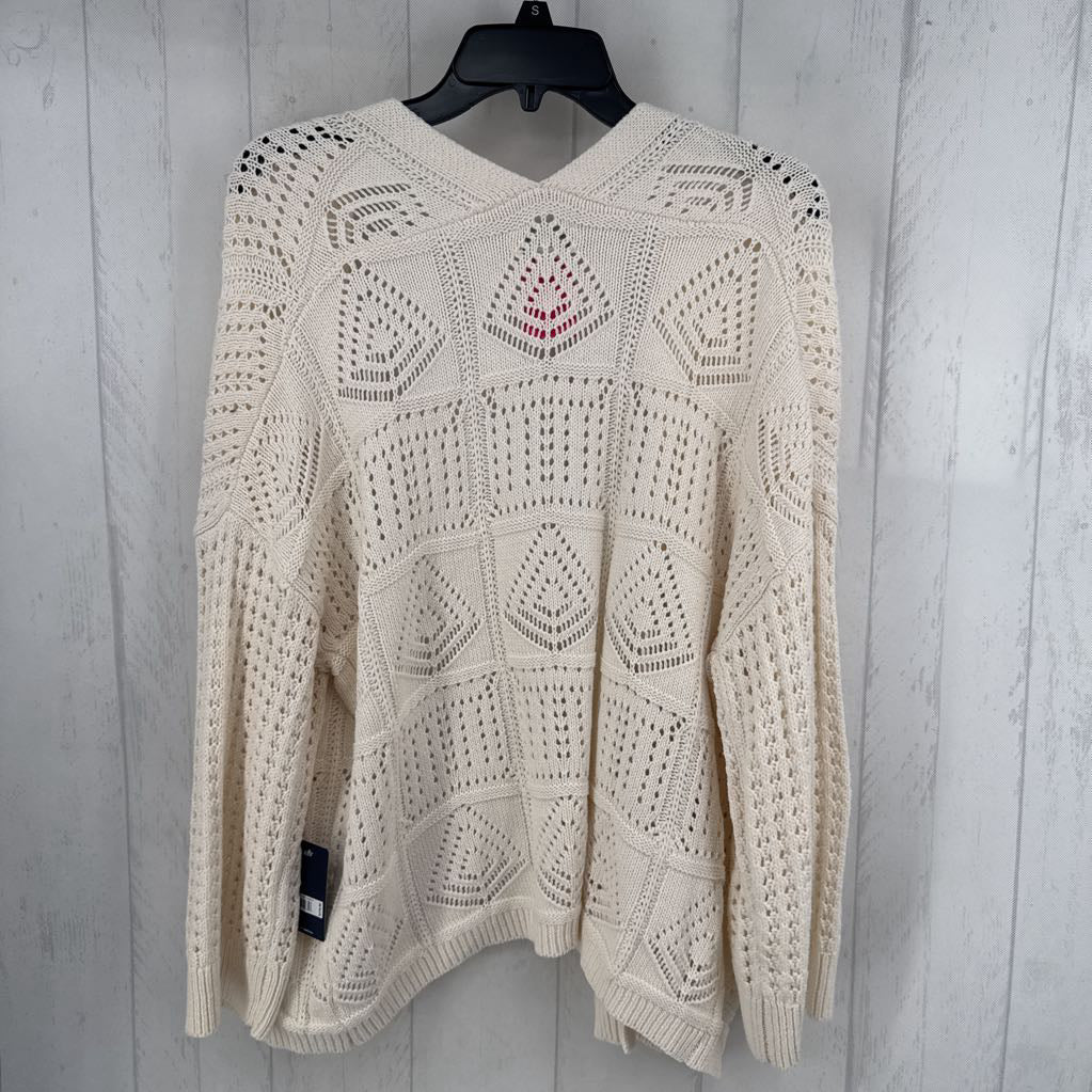S crochet open front cardi