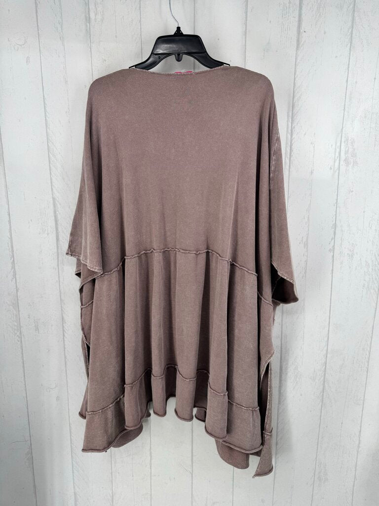 L open front drop shoulder flowy cardi