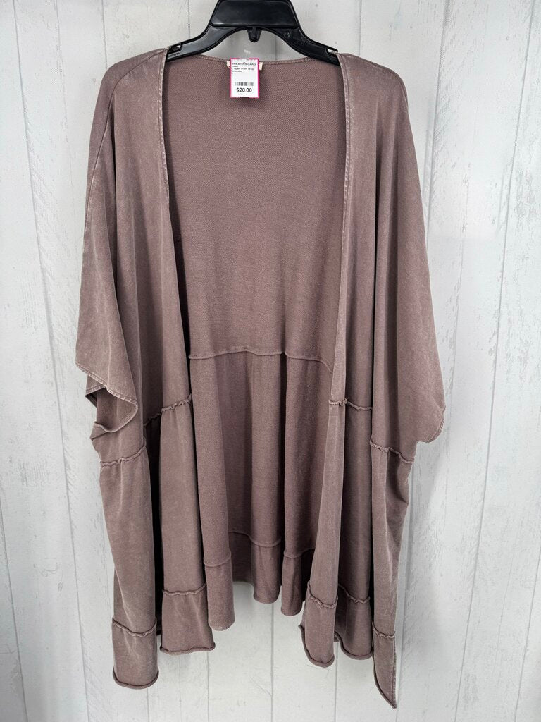 L open front drop shoulder flowy cardi