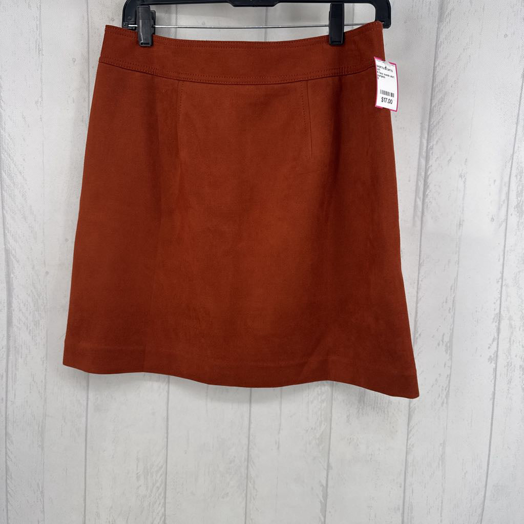 6 faux suede skirt