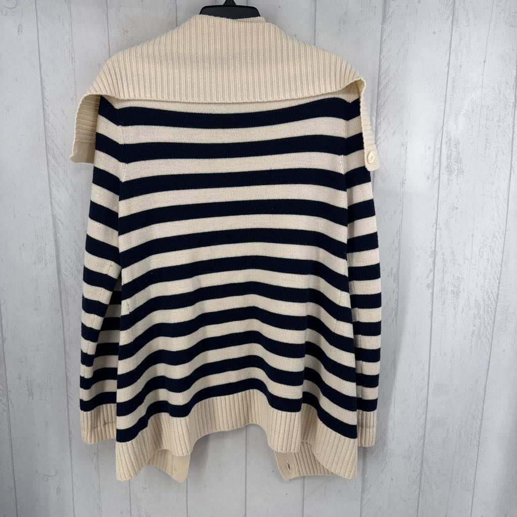 XL striped button down sweater