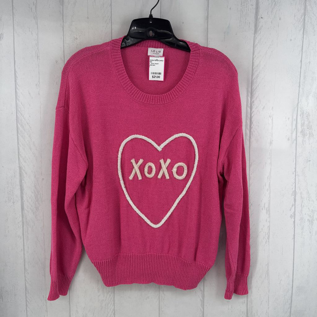 L xoxo heart sweater