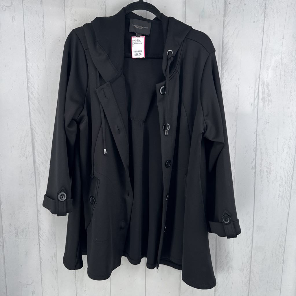 1X hooded swing jacket