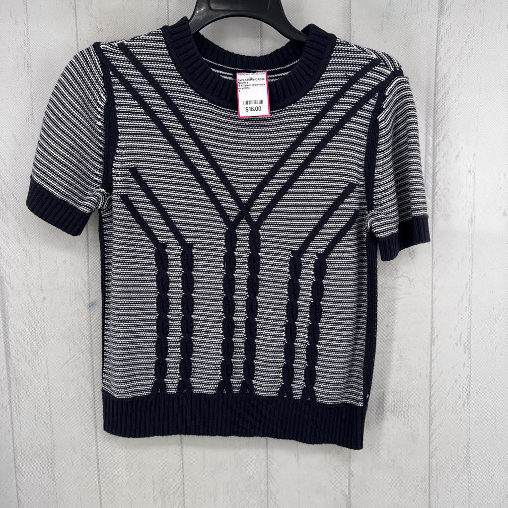 S striped crewneck s/s sweater
