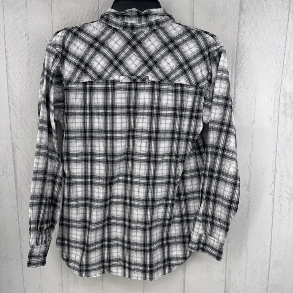 XS plaid button down l/s top