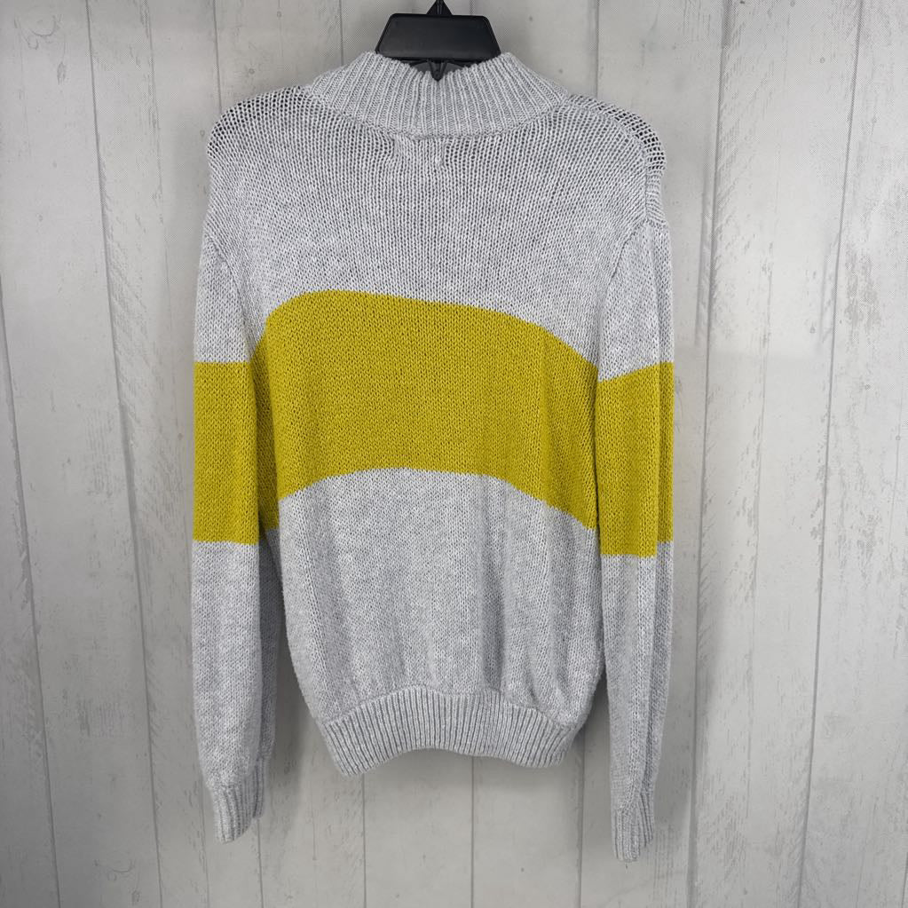 XS colorblock mock neck sweater