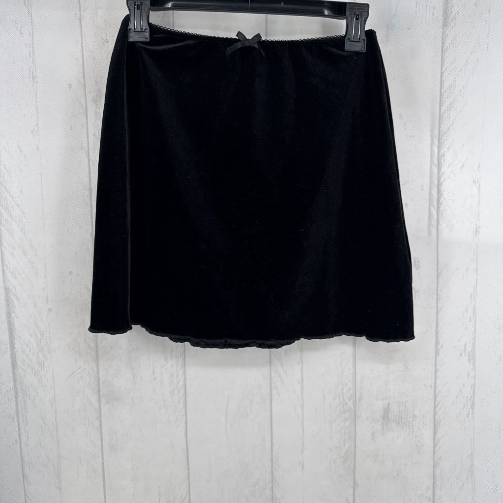 XS velour mini skirt