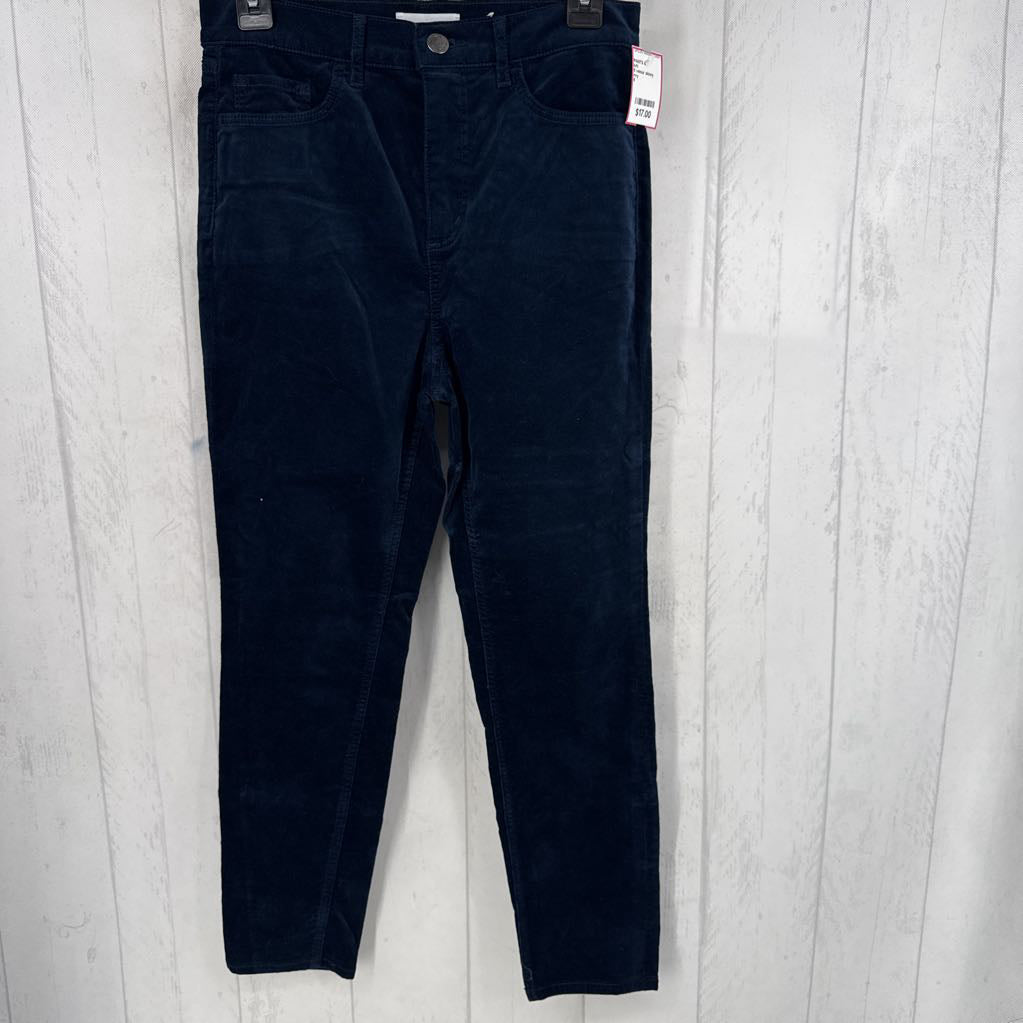 6 velour skinny pant