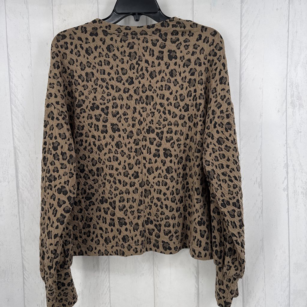 L animal print l/s top