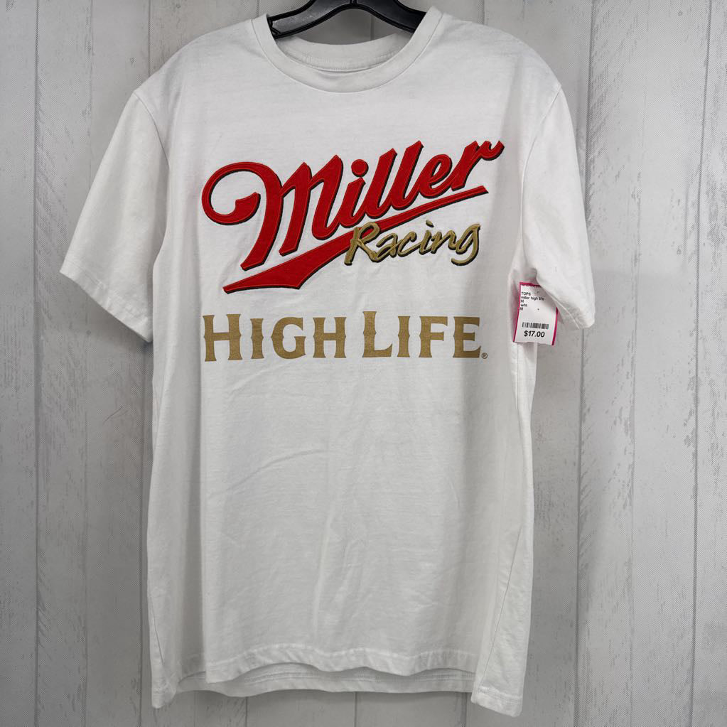 M graphic/embroidered s/s tee-miller racing