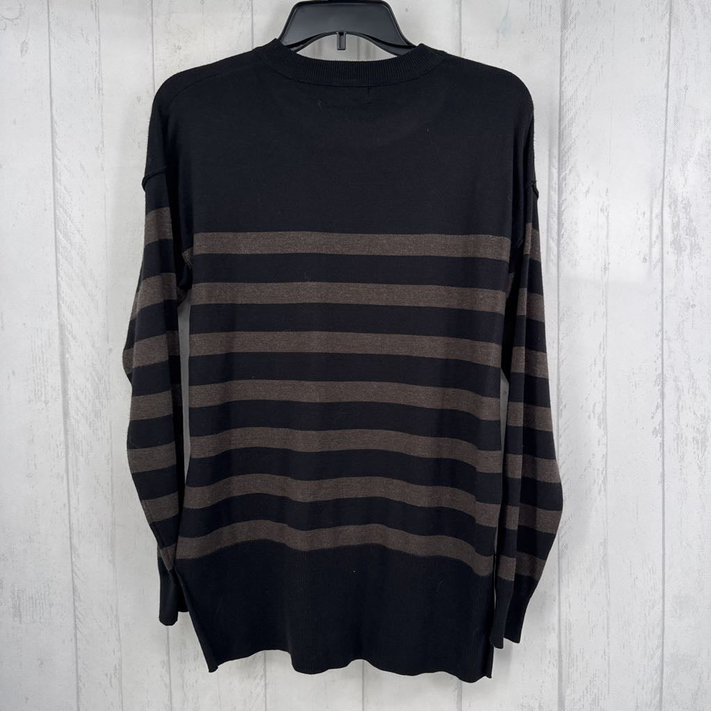 S/M striped knit l/s top