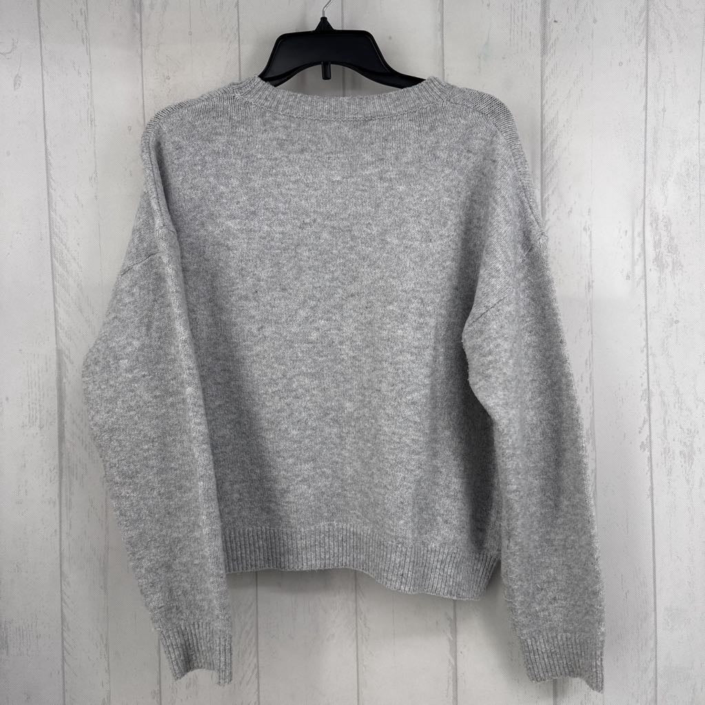 XL embroidered flower sweater