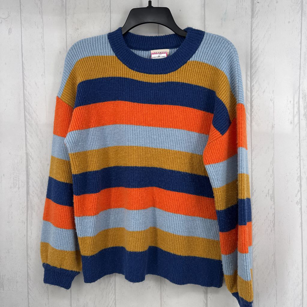 S/M striped crewneck sweater