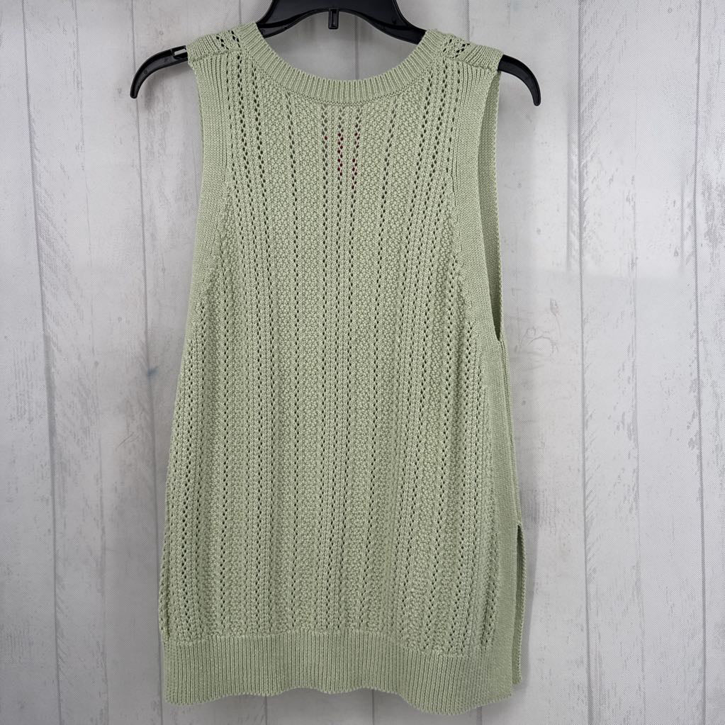 L crochet v-neck sweater vest